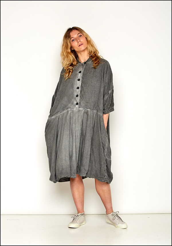 denim maxi dress with sleeves Judith Long Sleeve Tiered Maxi Dress
