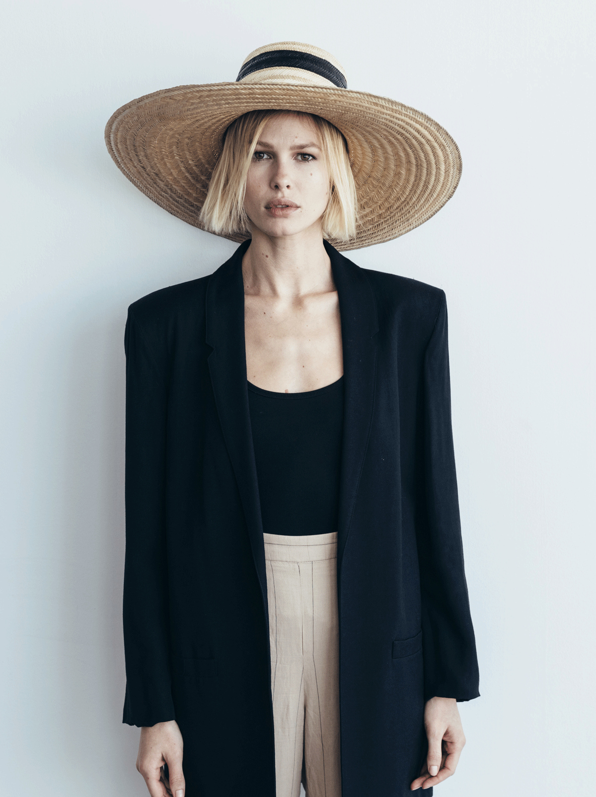 LIKE NEW Janessa Leone Eloise Straw Hat Janessa Leoné Waverly Hat - Sand – Soleil Blue main image 2