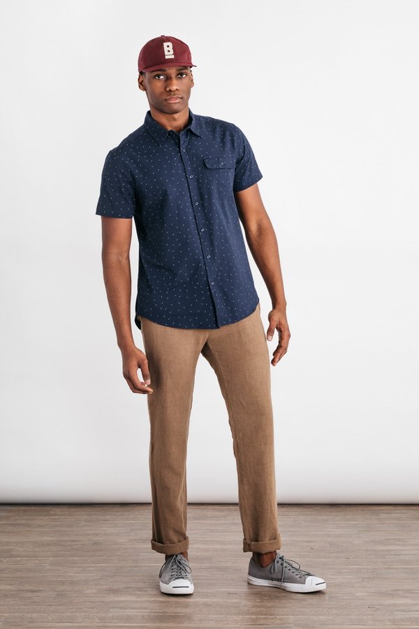 Bridge & Burn Marten - Navy Dash Print Bridge & Burn Marten - Navy Dash Print
