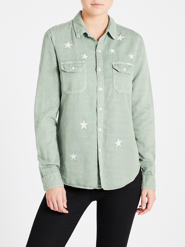 Mother Denim Trooper Shirt - Army Green Freedom Mother Denim Trooper Shirt - Army Green Freedom