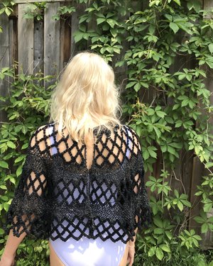 MARION Vintage CROCHET LACE TOP ブラック Your Sassy Start Sleeveless Crochet Lace Top in Black - Retro