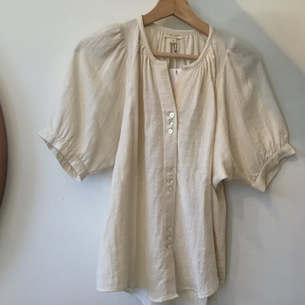 Les Petits Carreaux Filippine Blouse - Cream