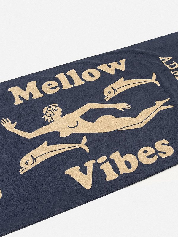 GENERAL ADMISSION Mellow Vibes Towel - Slate/Cream GENERAL ADMISSION Mellow Vibes Towel - Slate/Cream