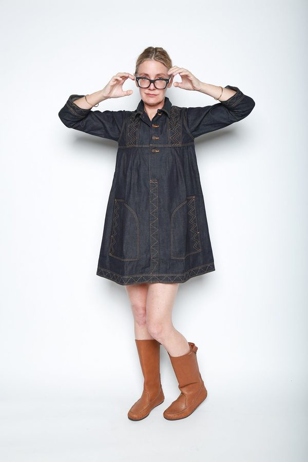 Visvim SS Spirit Lake Denim Dress - Dark Indigo | Garmentory