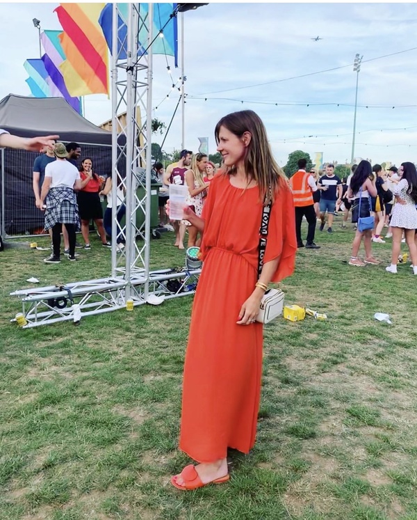 Just Female Margit Maxi Dress - BurntOrange on Garmentory