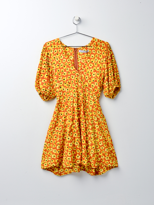 ilia mini dress Faithfull The Brand Ilia Mini Dress - Saffron