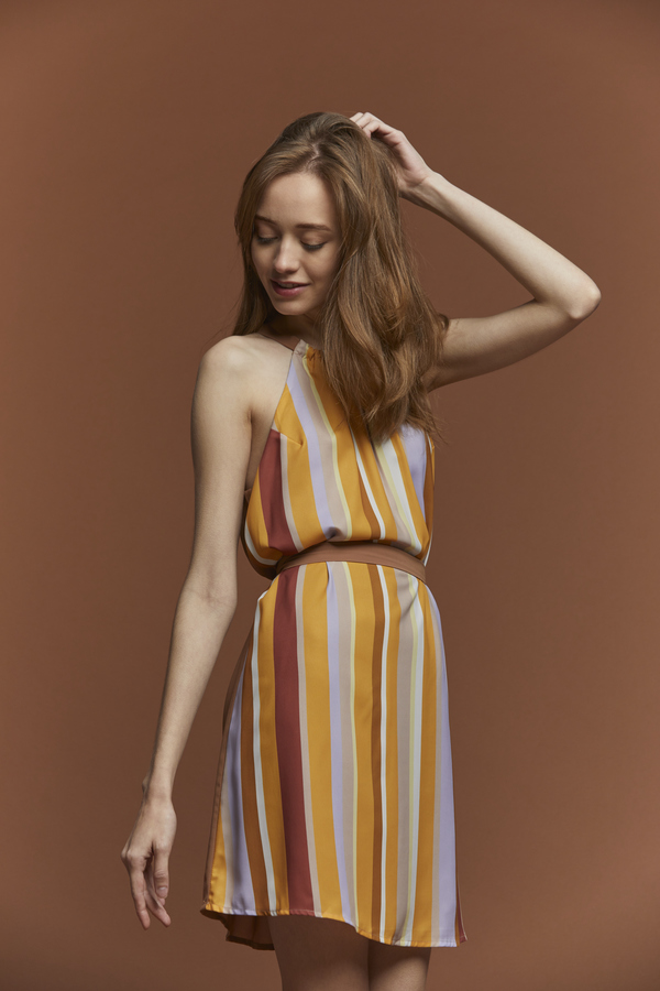 Lush Striped Halter Dress Lush Striped Halter Dress