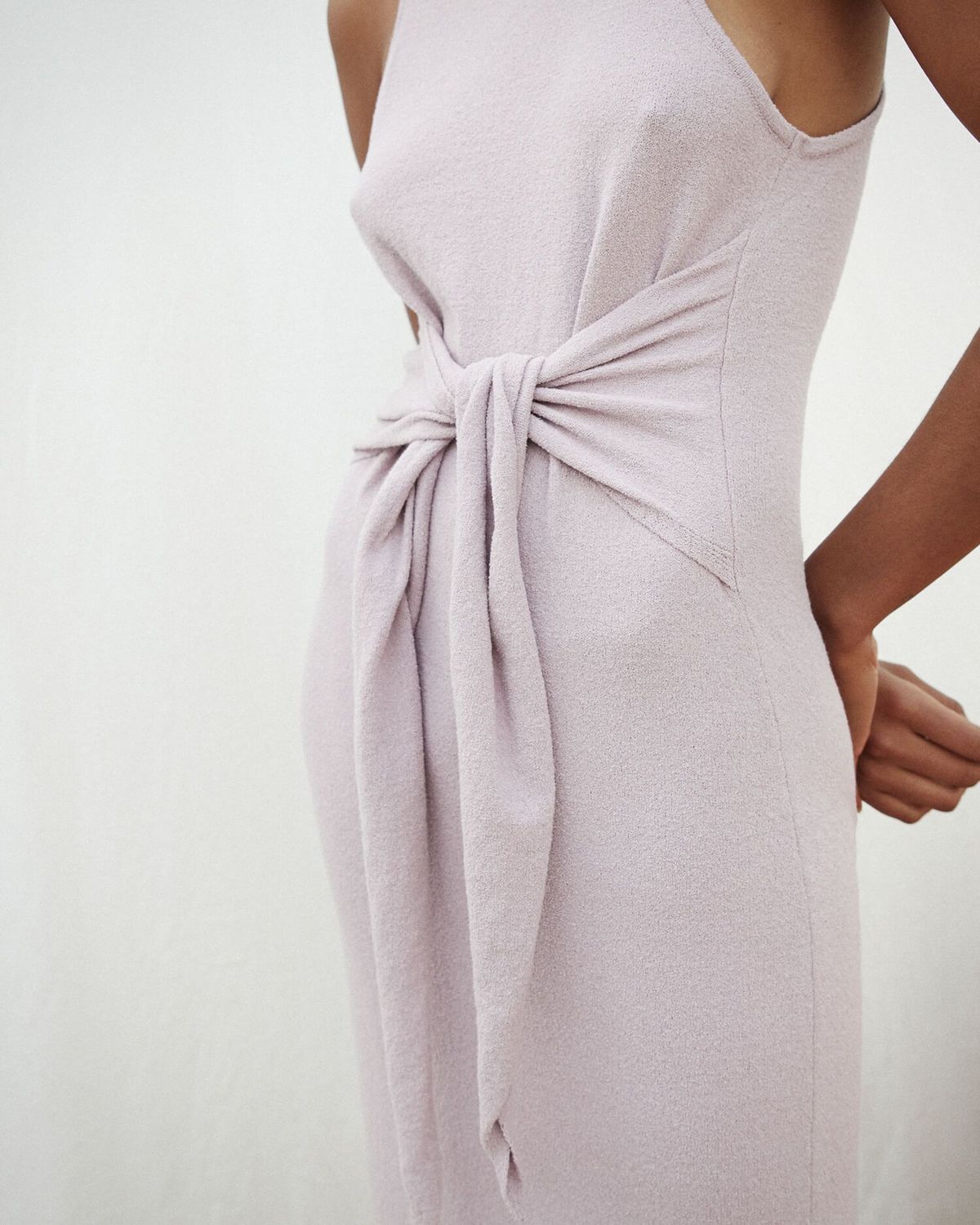 Nanushka MAME Terry knit bodycon dress - Lilac | Garmentory