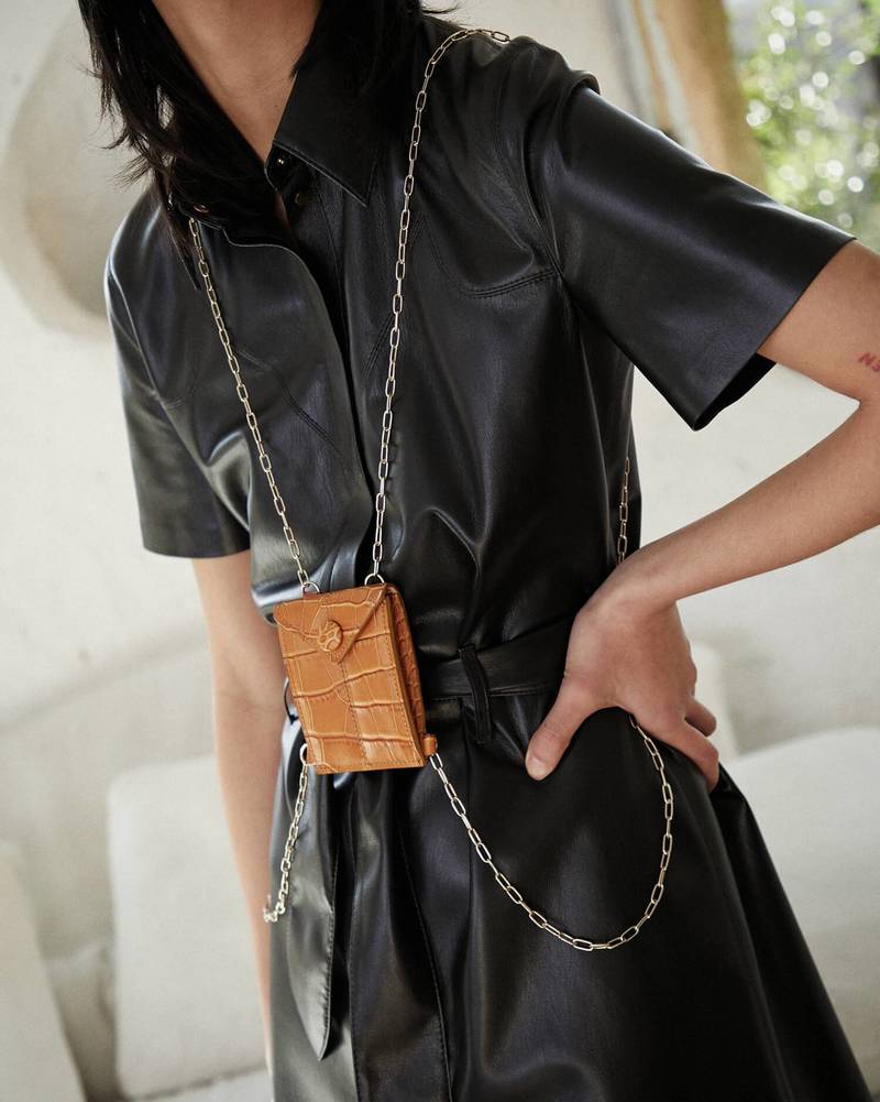 ★M　【美品】 Nanushka スモールバッグ Jen Mini - Stretch Velvet Bag - Black – Nanushka