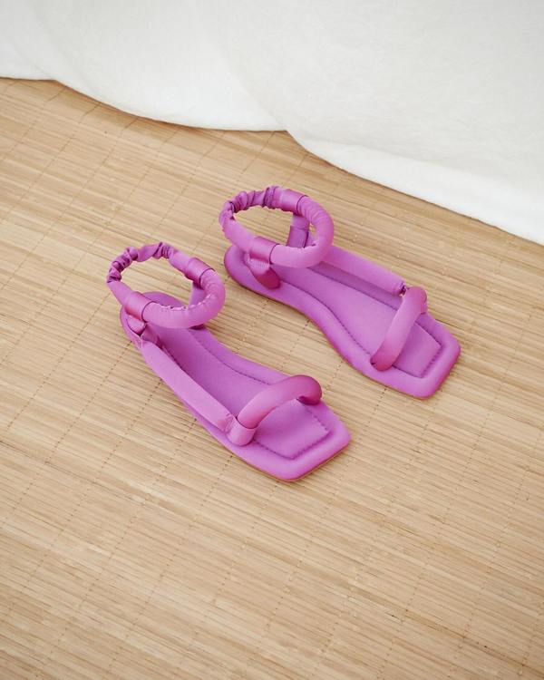 Nanushka YOLA Puffed shape flat sandals Rosebud Garmentory