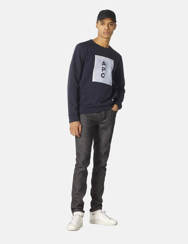A.P.C. H Logo Sweatshirt - Dark Navy Blue A.P.C. H Logo Sweatshirt - Dark Navy Blue