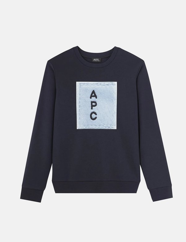 A.P.C. H Logo Sweatshirt - Dark Navy Blue A.P.C. H Logo Sweatshirt - Dark Navy Blue