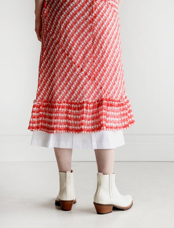 Comme des Garçons Slip and T-Shirt Dress - Red/White Comme des Garçons Slip and T-Shirt Dress - Red/White