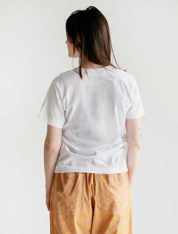 Comme des Garçons Tee with Appliqué - White Comme des Garçons Tee with Appliqué - White
