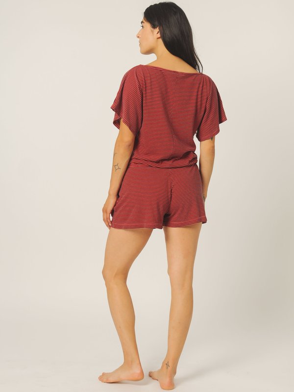 Calder Blake Marta Romper - Vintage Red/Navy Stripe Calder Blake Marta Romper - Vintage Red/Navy Stripe