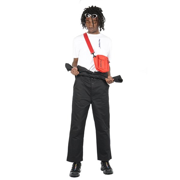 POLYTHENE* OPTICS BOILER SUIT - BLACK/RED POLYTHENE* OPTICS BOILER SUIT - BLACK/RED