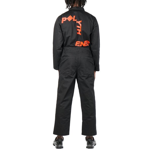 POLYTHENE* OPTICS BOILER SUIT - BLACK/RED POLYTHENE* OPTICS BOILER SUIT - BLACK/RED