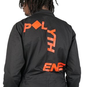 POLYTHENE* OPTICS BOILER SUIT - BLACK/RED POLYTHENE* OPTICS BOILER SUIT - BLACK/RED