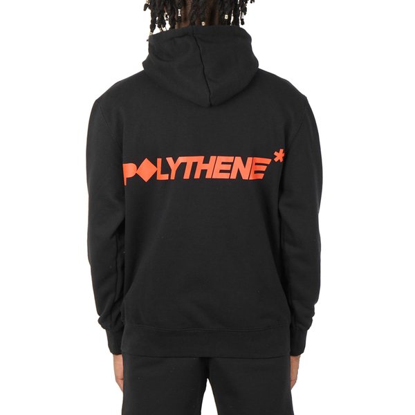 POLYTHENE* OPTICS LOGO HOODIE - BLACK/RED POLYTHENE* OPTICS LOGO HOODIE - BLACK/RED
