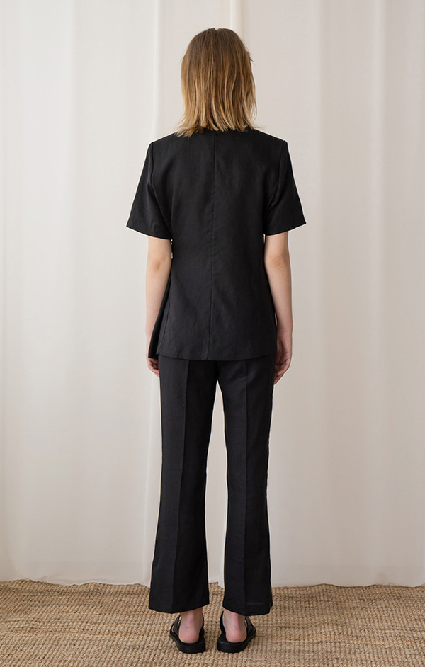 AMONG SEOUL A Linen Strap Jacket - BLACK AMONG SEOUL A Linen Strap Jacket - BLACK