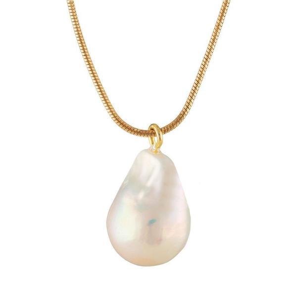 Machete Baroque Pearl Necklace 14K Gold Garmentory