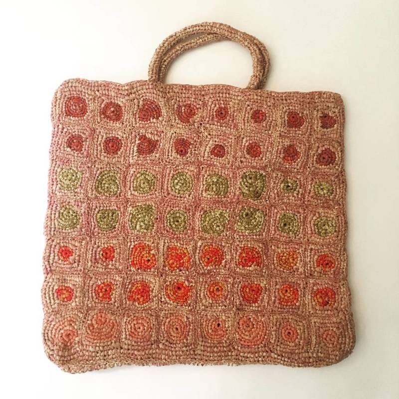 A&S購入 Sophie Digard Tote bag mini Sophie Digard | Crochet Raffia Tote Bag | Azalea