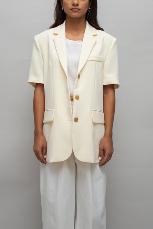W A N T S Short Sleeve Blazer - Pale 
