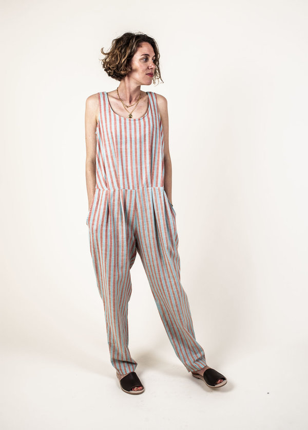F O L D Jumpsuit - Mint Stripe F O L D Jumpsuit - Mint Stripe