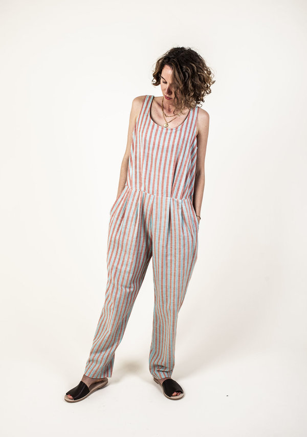 F O L D Jumpsuit - Mint Stripe F O L D Jumpsuit - Mint Stripe