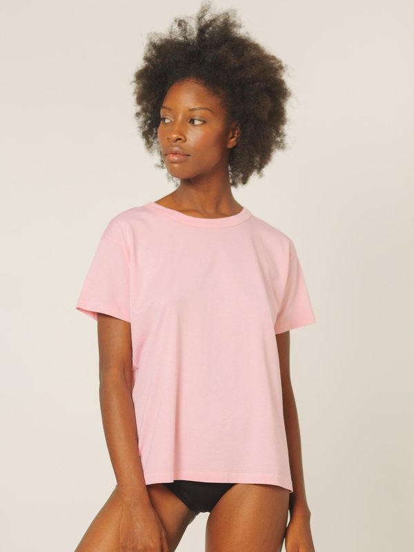 Calder Blake Joaquin Boyfriend Tee - Grapefruit Pink Calder Blake Joaquin Boyfriend Tee - Grapefruit Pink