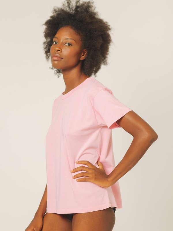 Calder Blake Joaquin Boyfriend Tee - Grapefruit Pink Calder Blake Joaquin Boyfriend Tee - Grapefruit Pink