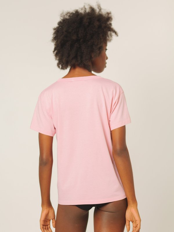 Calder Blake Joaquin Boyfriend Tee - Grapefruit Pink Calder Blake Joaquin Boyfriend Tee - Grapefruit Pink