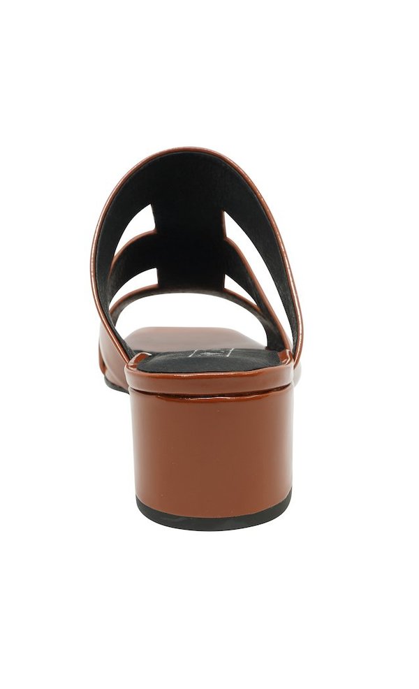 Sol Sana Harper Mule - Burnt Tan Gloss Sol Sana Harper Mule - Burnt Tan Gloss