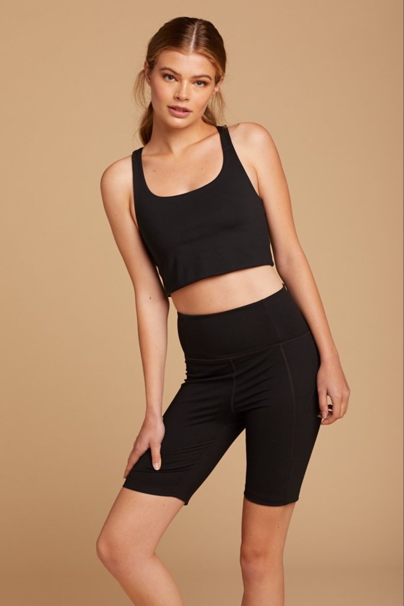 Girlfriend Collective High-Rise Bike Short Black Garmentory