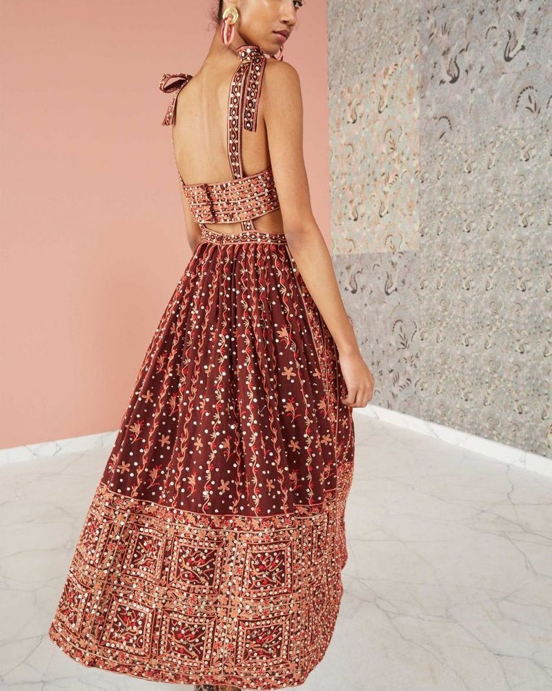 Ulla Johnson NASYA DRESS - Burgundy
