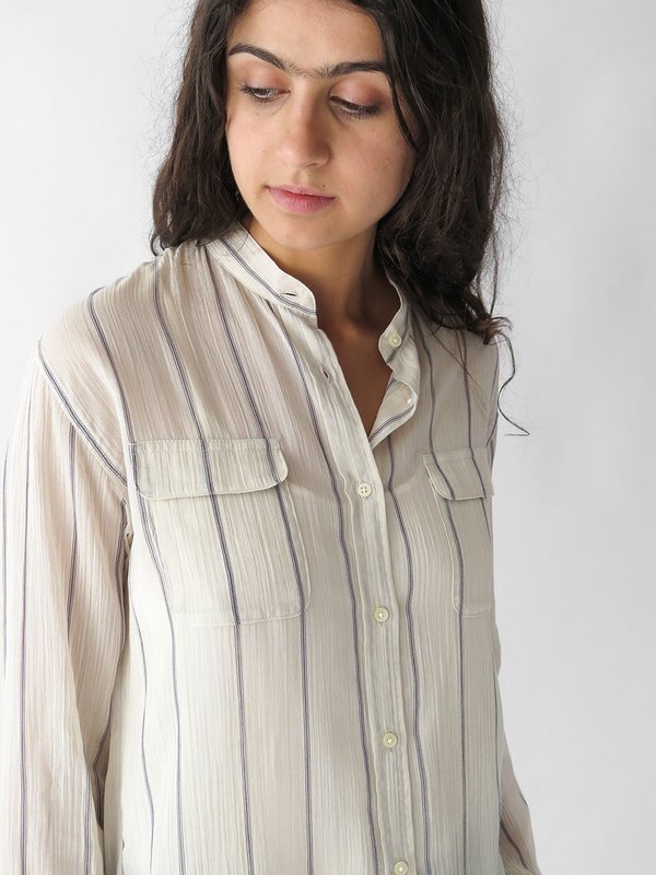 Nico Banda Shirt - White Stripe Nico Banda Shirt - White Stripe