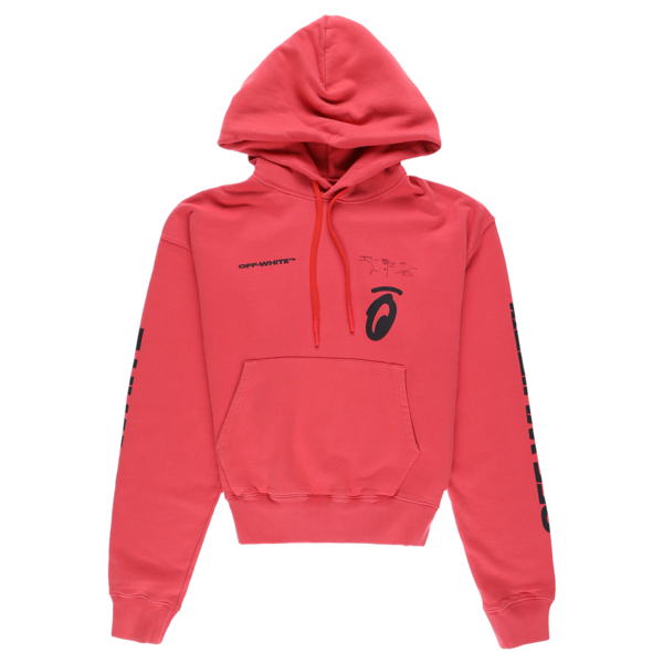 Off-White Splitted Arrows Oversized Hoodie - RED/BLACK | Garmentory
