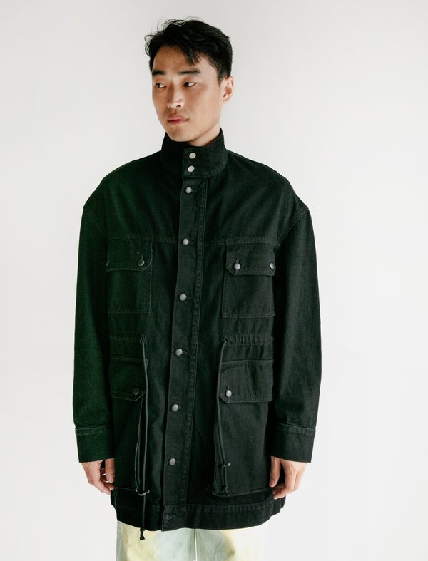 ECKHAUS LATTA Tethered Denim Jacket - Black ECKHAUS LATTA Tethered Denim Jacket - Black