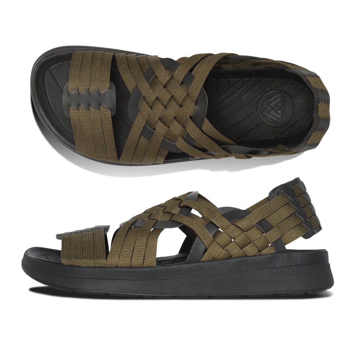 Malibu Canyon Sandals - Classic Black/Olive | Garmentory display picture 1