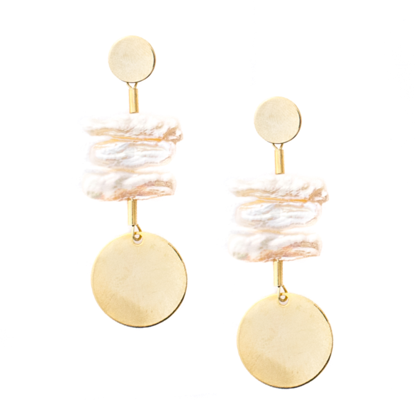 Mod + Jo Peyton Pearl Statement Earrings - Gold Mod + Jo Peyton Pearl Statement Earrings - Gold