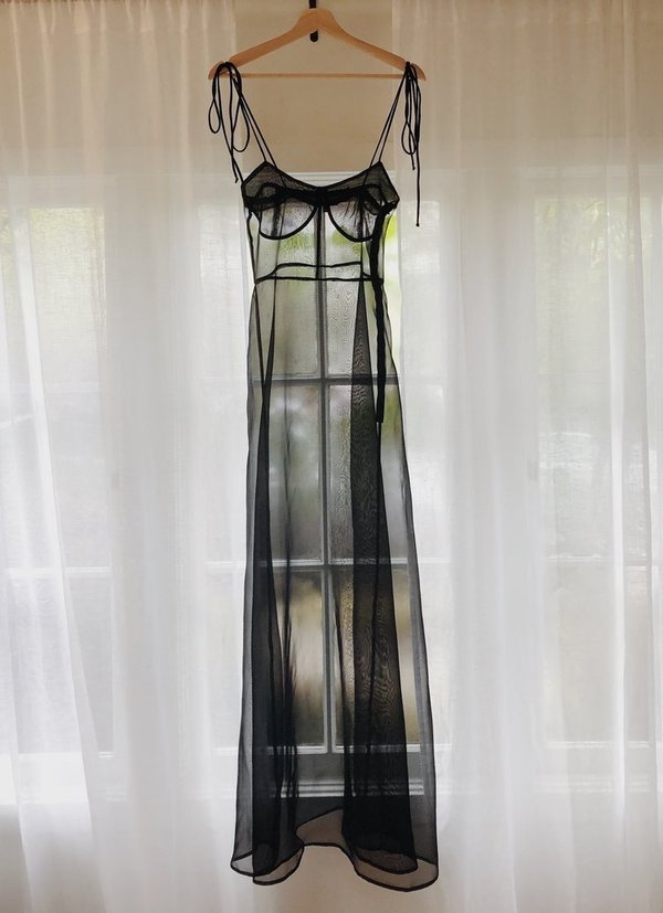 Kamperett RAE SILK ORGANZA DRESS - BLACK Kamperett RAE SILK ORGANZA DRESS - BLACK