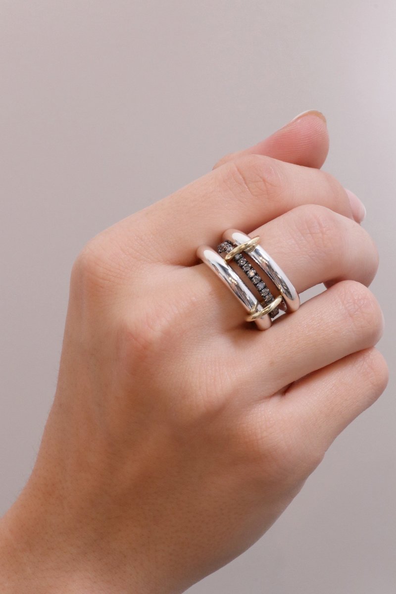 Spinelli Kilcollin Libra Noir Linked Rings | Garmentory