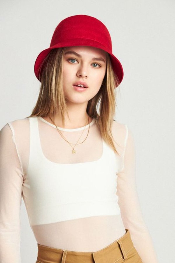 Unisex Brixton Essex Bucket Hat - Scarlett Unisex Brixton Essex Bucket Hat - Scarlett