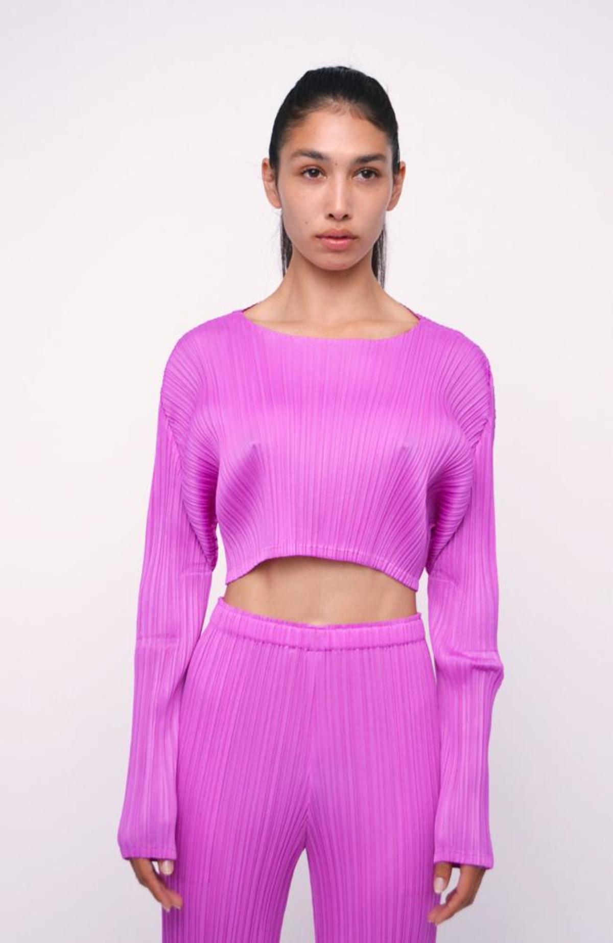 pleats please crop top