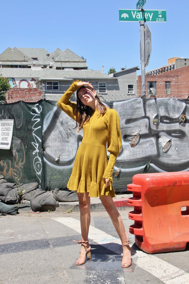 ULLA JOHNSON Renee Dress Mustard Garmentory