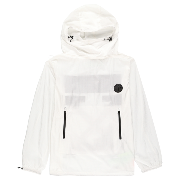 white black windbreaker