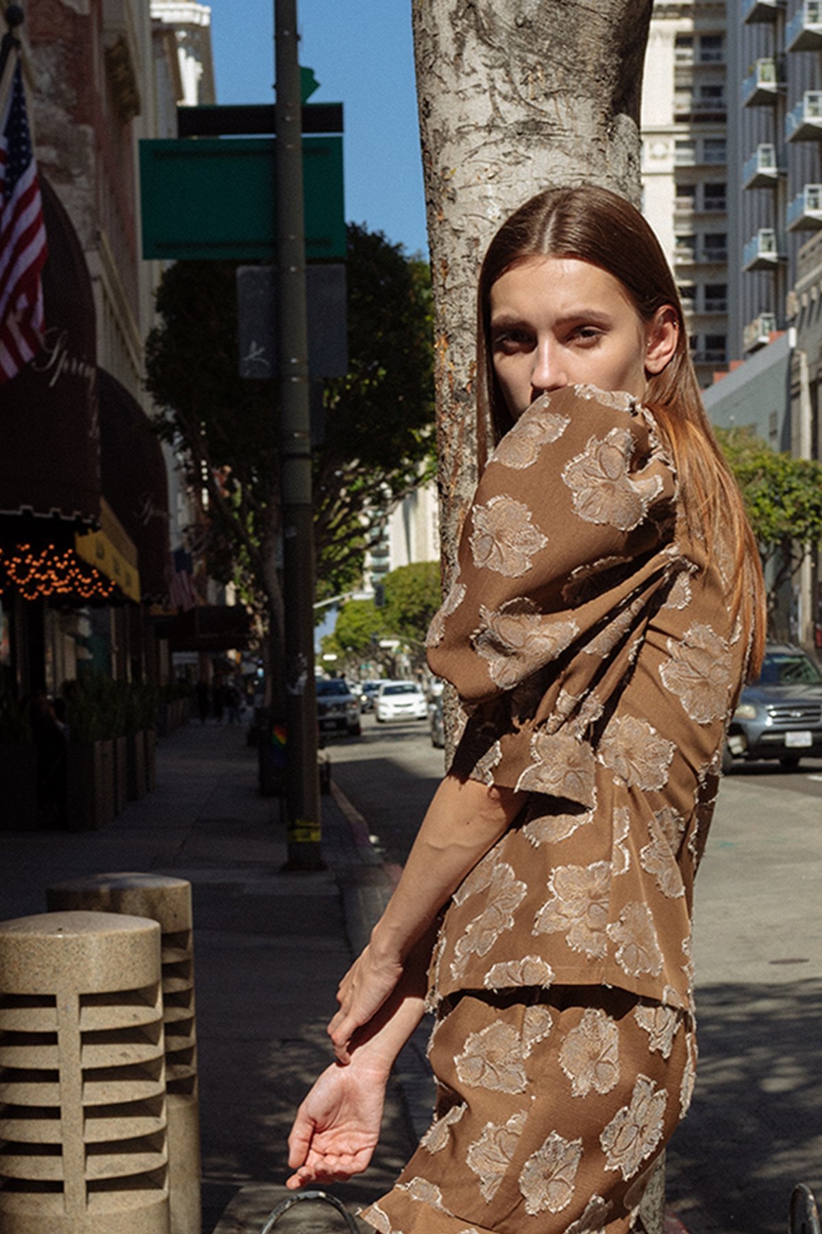 KkCo Puff Sleeve Blouse - Natural Floral - Image 2 of 5