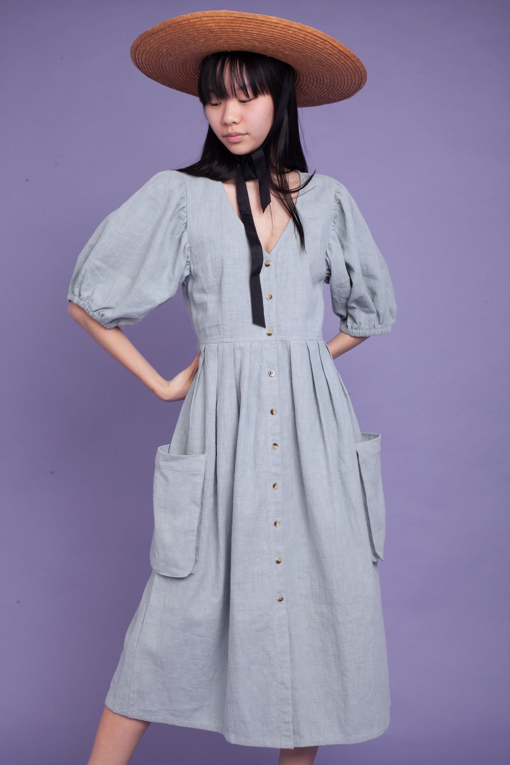 Olan Cotton Dress Verdigris Garmentory