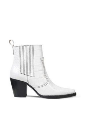 Ganni Western Boot White Garmentory
