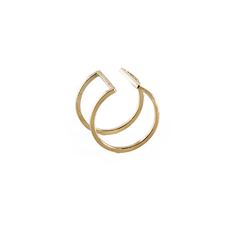 Knobbly Studio Open Square Ring in Gold Knobbly Studio Open Square Ring in Gold